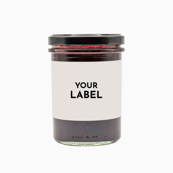 Forest berry jam with own label