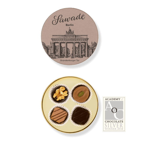 Sawade Kleine runde Pralinenschachtel Brandenburger Tor Alkoholfrei