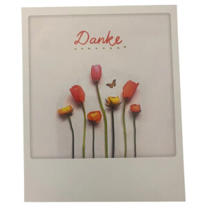 Grußkarte Danke Tulpen, 1 Stck.