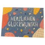 Grußkarte Herzlichen Glückwunsch, 1 Stck.