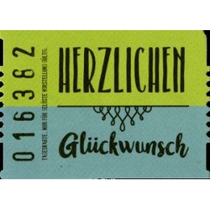 Postkarte Glückwunsch Briefmarke, 1Stck.