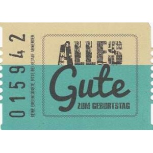 Postkarte Alles Gute Briefmarke, 1Stck.