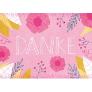 Postkarte Danke 3, 1Stck.