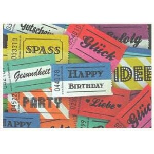 Postkarte Happy Birthday, 1Stck.