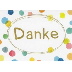 Postkarte Danke gepunktet, 1Stck.