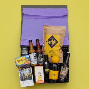 Die Berlin Geschenkbox: Volle Packung Hauptstadt mit Schuss, hochwertige Berlin Produkte verschenken