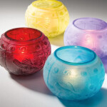 Namaste Abgerundeter Teelichthalter Glas