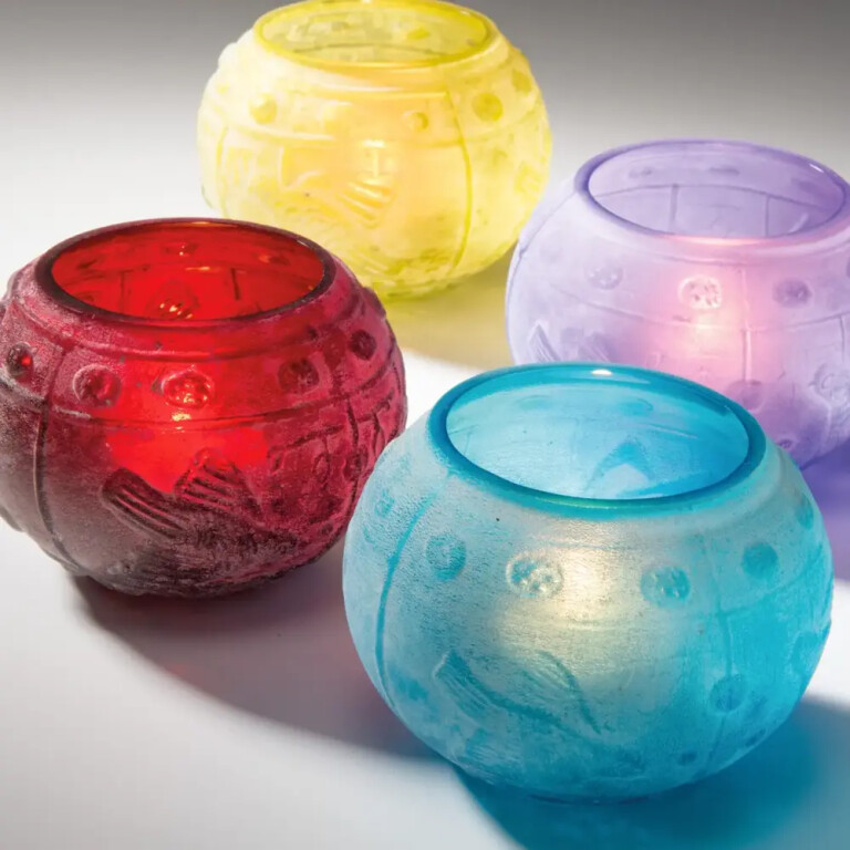 Namaste Abgerundeter Teelichthalter Glas